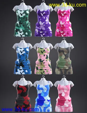 3D打印模型dForce Summer Sleeveless Dress for Genesis 8 and 8.1 Females的图片