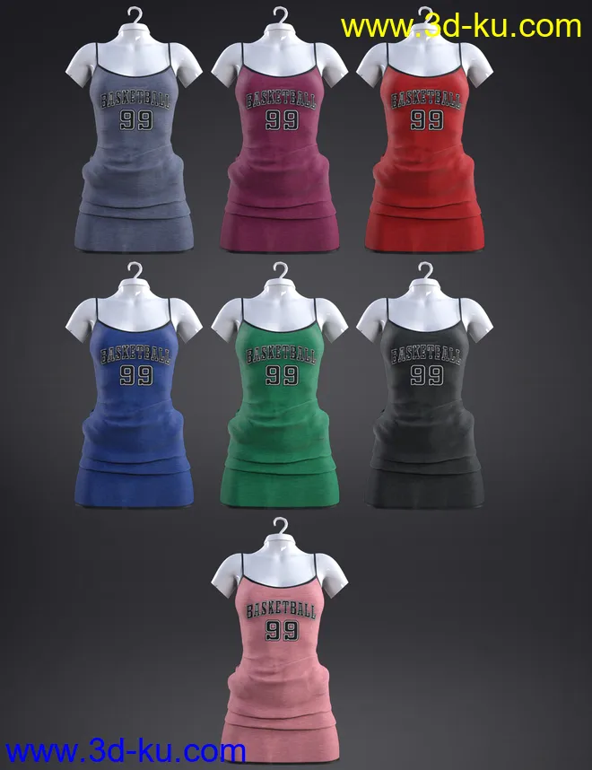 dForce Summer Sleeveless Dress for Genesis 8 and 8.1 Females模型的图片9