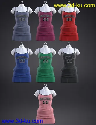 3D打印模型dForce Summer Sleeveless Dress for Genesis 8 and 8.1 Females的图片