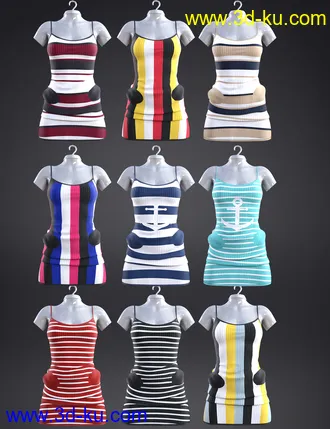 3D打印模型dForce Summer Sleeveless Dress for Genesis 8 and 8.1 Females的图片