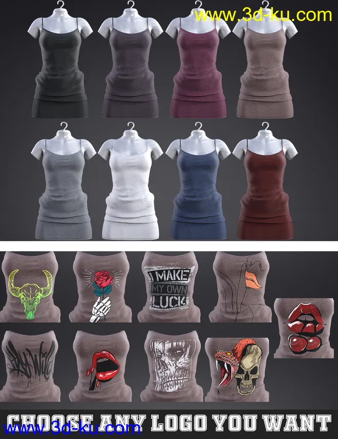 dForce Summer Sleeveless Dress for Genesis 8 and 8.1 Females模型的图片11