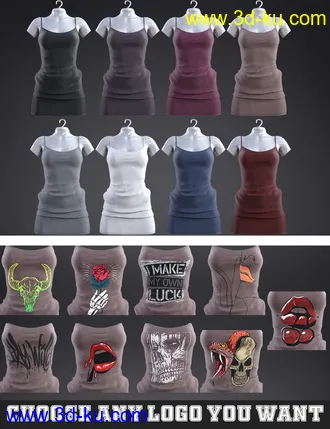 3D打印模型dForce Summer Sleeveless Dress for Genesis 8 and 8.1 Females的图片