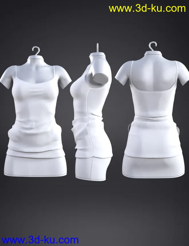 dForce Summer Sleeveless Dress for Genesis 8 and 8.1 Females模型的图片12