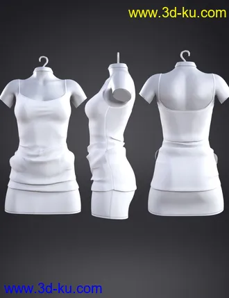 3D打印模型dForce Summer Sleeveless Dress for Genesis 8 and 8.1 Females的图片