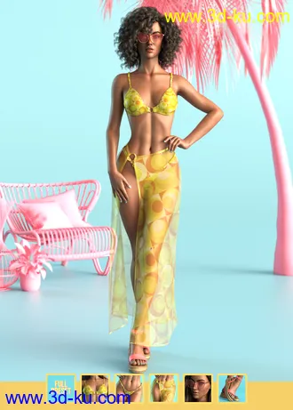 3D打印模型dForce Sunny Days Outfit for Genesis 8.1 Female的图片
