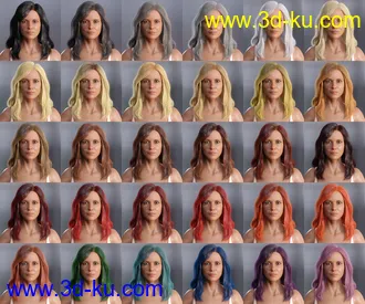 3D打印模型dForce Suzina Hair for Genesis 8 and 8.1 Females的图片