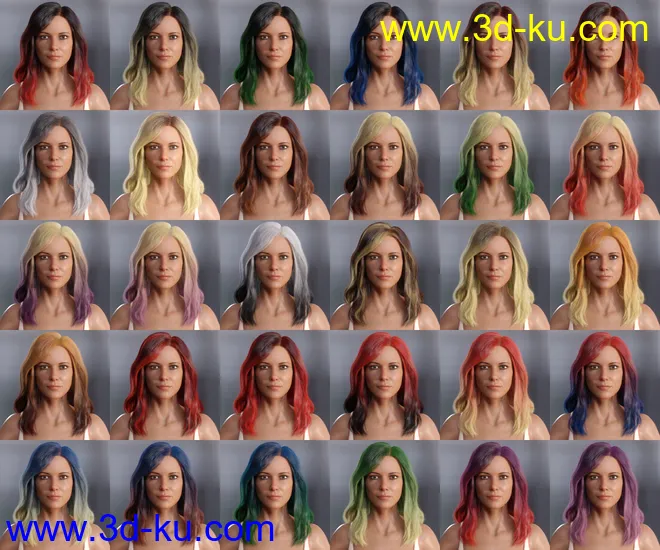 dForce Suzina Hair for Genesis 8 and 8.1 Females模型的图片6