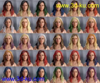 3D打印模型dForce Suzina Hair for Genesis 8 and 8.1 Females的图片