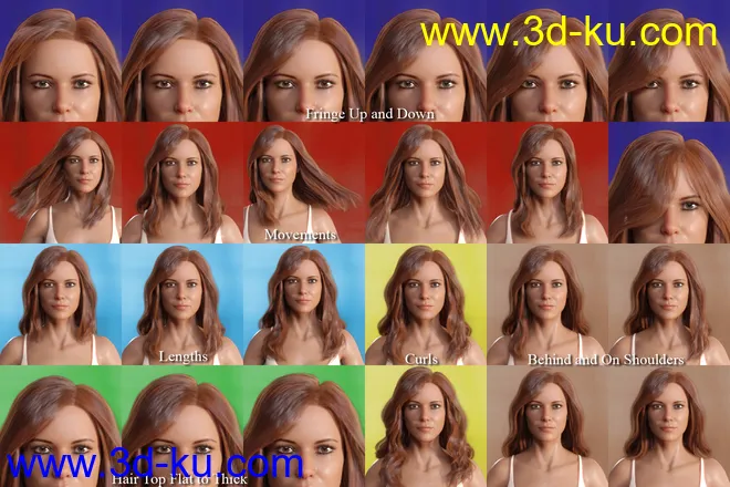 dForce Suzina Hair for Genesis 8 and 8.1 Females模型的图片7