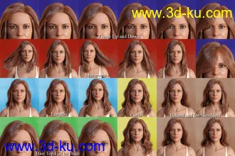 3D打印模型dForce Suzina Hair for Genesis 8 and 8.1 Females的图片