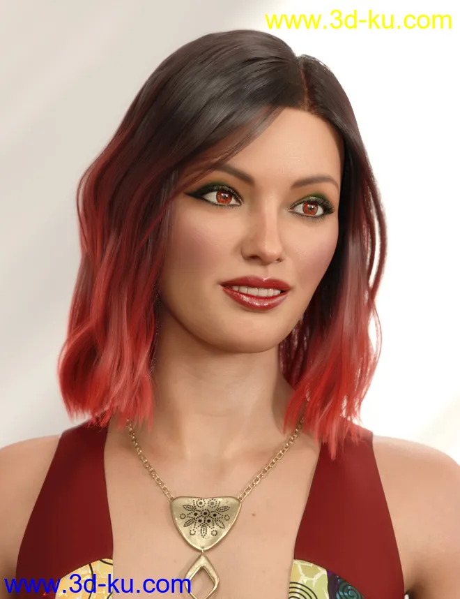dForce Suzina Hair for Genesis 8 and 8.1 Females模型的图片10