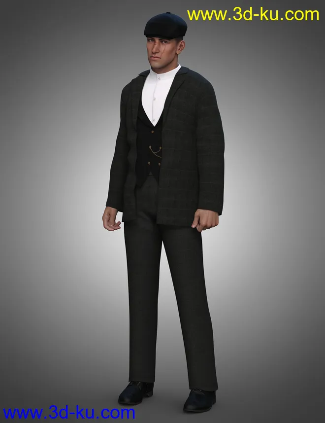 dForce Swanky Undercut Hair for Genesis 3, 8, and 8.1 Males模型的图片3