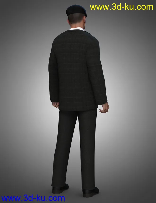 dForce Swanky Undercut Hair for Genesis 3, 8, and 8.1 Males模型的图片4