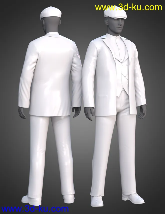 dForce Swanky Undercut Hair for Genesis 3, 8, and 8.1 Males模型的图片5