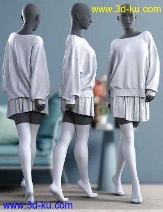 3D打印模型dForce Sweet Girl Outfit for Genesis 8 and 8.1 Females的图片