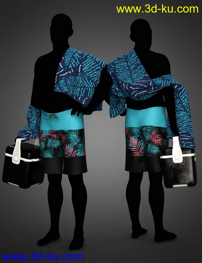 dForce Swim Gear for Genesis 8.1 Males模型的图片3