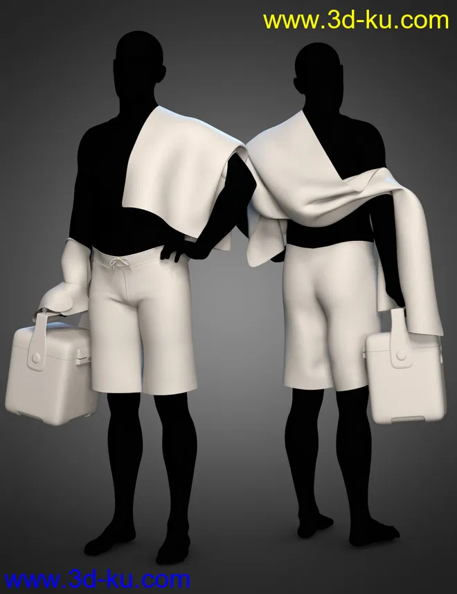 dForce Swim Gear for Genesis 8.1 Males模型的图片4