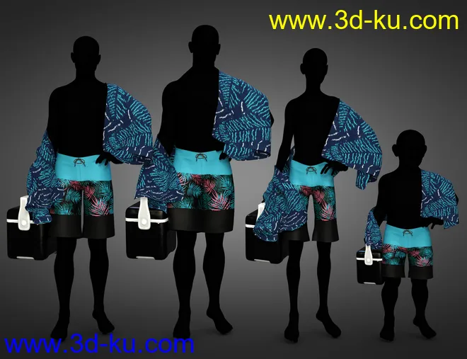 dForce Swim Gear for Genesis 8.1 Males模型的图片5