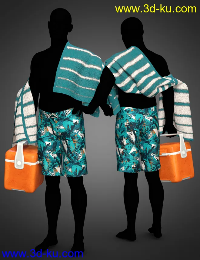 dForce Swim Gear for Genesis 8.1 Males模型的图片9