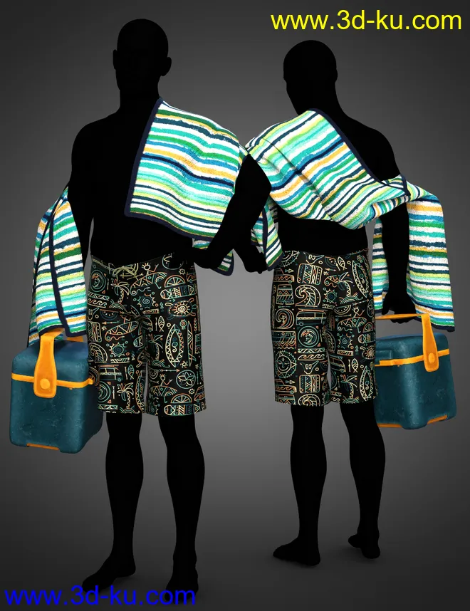 dForce Swim Gear for Genesis 8.1 Males模型的图片10