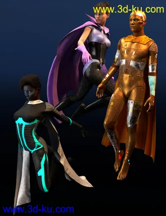 3D打印模型dForce SY Capes II for Genesis 8的图片