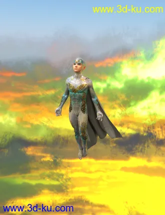 3D打印模型dForce SY Capes II for Genesis 8的图片