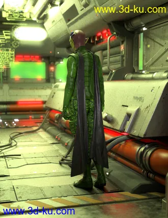 3D打印模型dForce SY Capes II for Genesis 8的图片