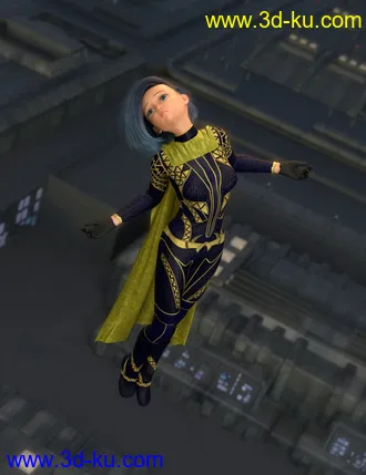 3D打印模型dForce SY Capes II for Genesis 8的图片