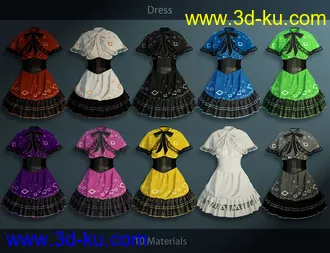 3D打印模型dForce SYee Cute Princess Dress for Genesis 8 Females的图片
