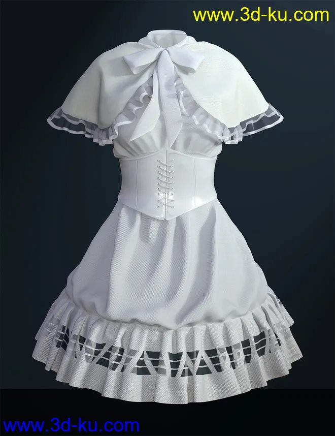 dForce SYee Cute Princess Dress for Genesis 8 Females模型的图片16