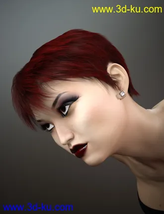3D打印模型dForce Tansen Hair for Genesis 3, 8 and 8.1的图片