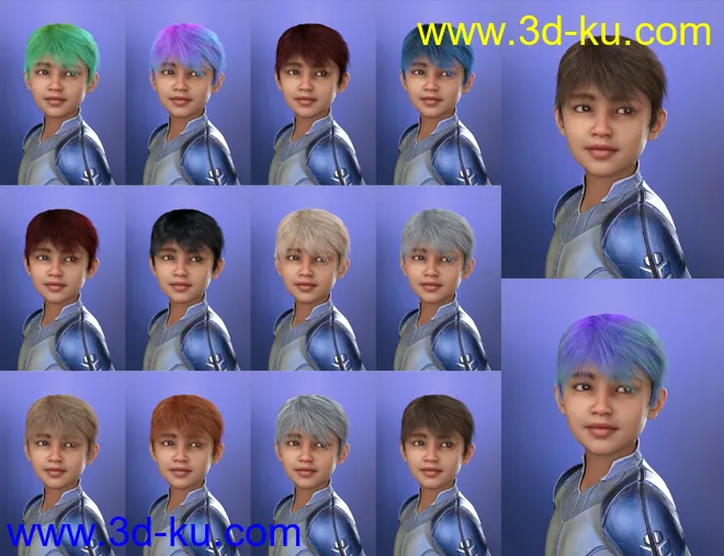 dForce Tansen Hair for Genesis 3, 8 and 8.1模型的图片4