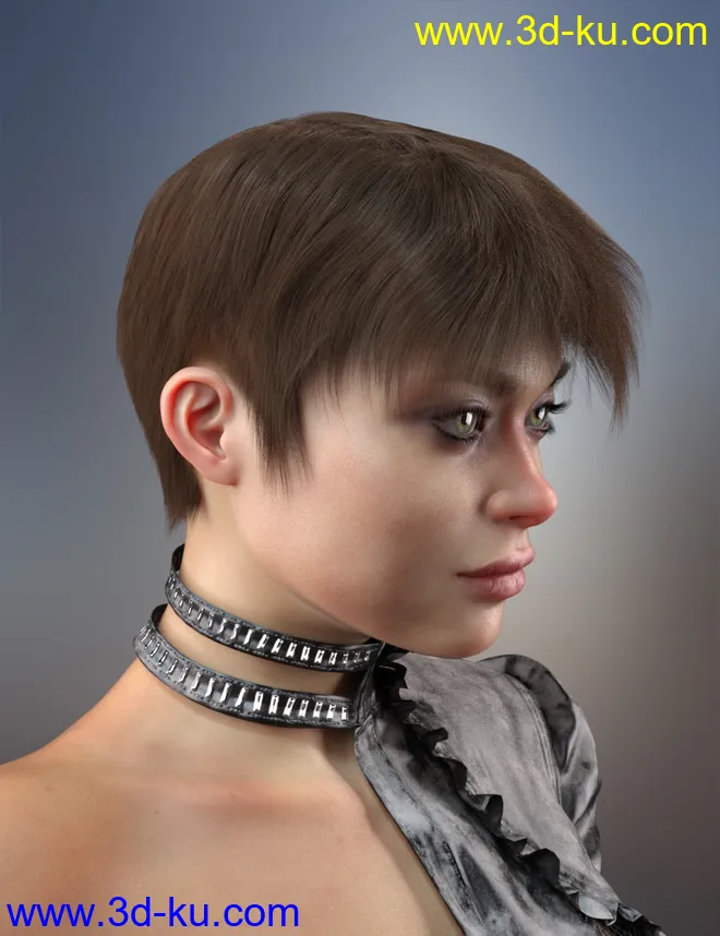 dForce Tansen Hair for Genesis 3, 8 and 8.1模型的图片6