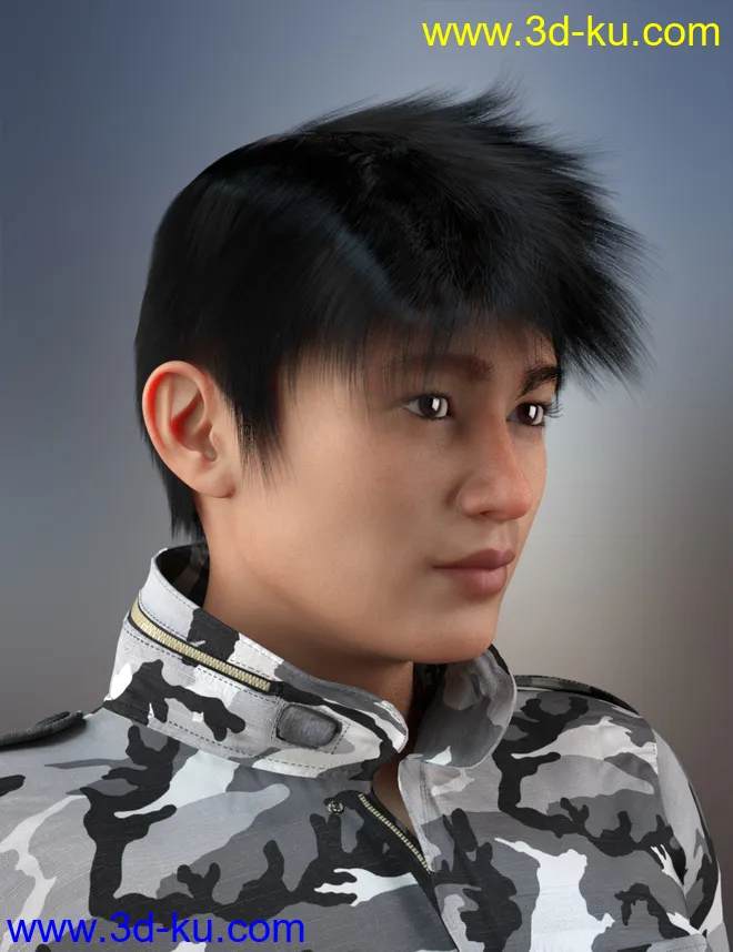 dForce Tansen Hair for Genesis 3, 8 and 8.1模型的图片8