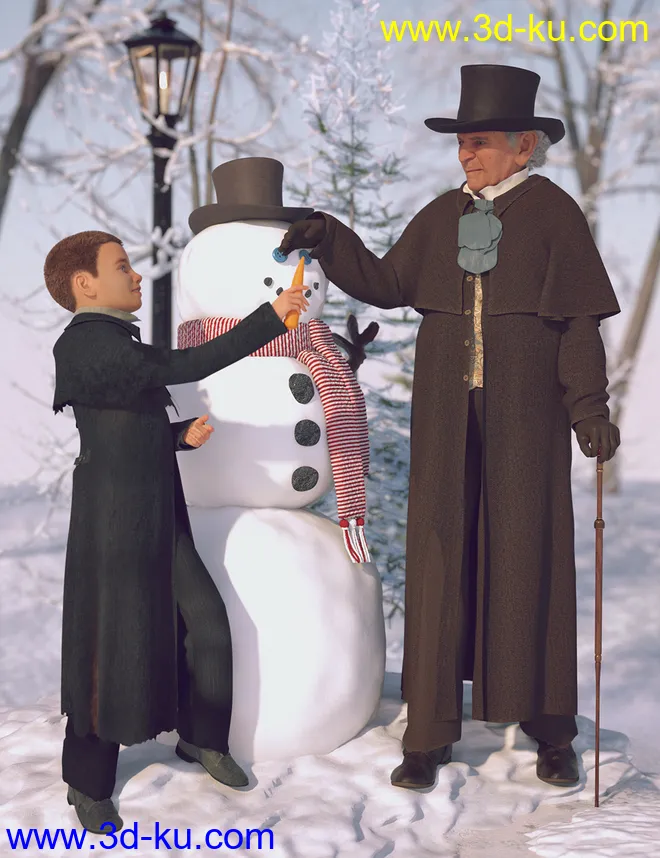 dForce Timeless Carol Outfit Textures模型的图片1