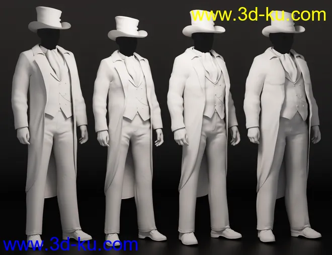 dForce Victorian Gentleman Outfit for Genesis 8 and 8.1 Males模型的图片6