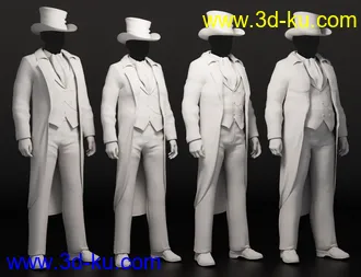 3D打印模型dForce Victorian Gentleman Outfit for Genesis 8 and 8.1 Males的图片