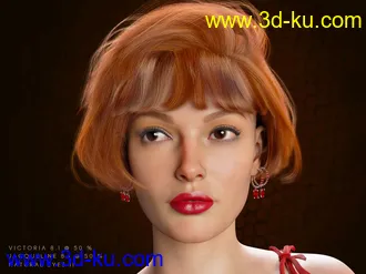 3D打印模型dForce Voila Hair for Genesis 8, 8.1, and 3 Females的图片