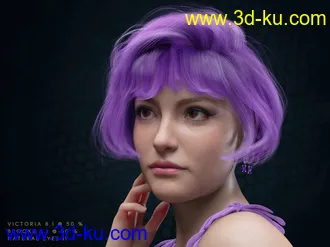3D打印模型dForce Voila Hair for Genesis 8, 8.1, and 3 Females的图片