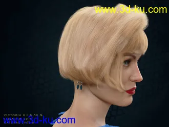 3D打印模型dForce Voila Hair for Genesis 8, 8.1, and 3 Females的图片
