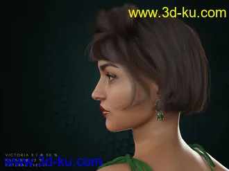 3D打印模型dForce Voila Hair for Genesis 8, 8.1, and 3 Females的图片