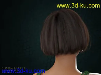 3D打印模型dForce Voila Hair for Genesis 8, 8.1, and 3 Females的图片