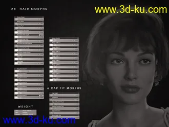 3D打印模型dForce Voila Hair for Genesis 8, 8.1, and 3 Females的图片