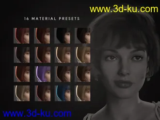 3D打印模型dForce Voila Hair for Genesis 8, 8.1, and 3 Females的图片