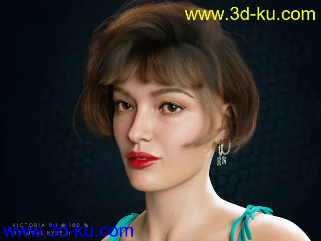 dForce Voila Hair for Genesis 8, 8.1, and 3 Females模型的图片11