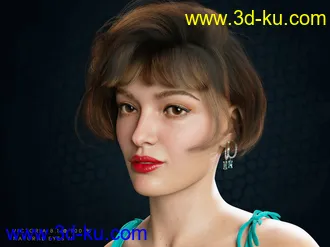 3D打印模型dForce Voila Hair for Genesis 8, 8.1, and 3 Females的图片
