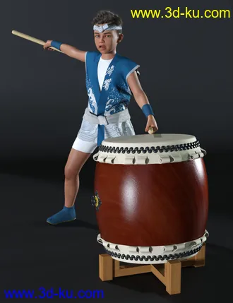 3D打印模型dForce Wadaiko Brothers for Kayden 8.1的图片