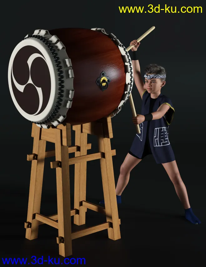 dForce Wadaiko Brothers for Kayden 8.1模型的图片3