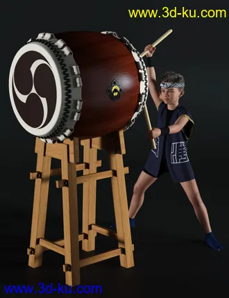3D打印模型dForce Wadaiko Brothers for Kayden 8.1的图片