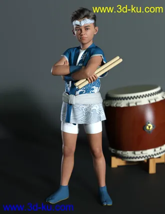 3D打印模型dForce Wadaiko Brothers for Kayden 8.1的图片
